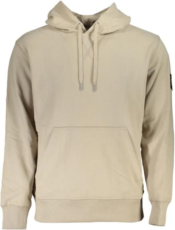 Calvin Klein Jeans Beige Katoenen Sweatshirt met Capuchon en Logo Beige Heren