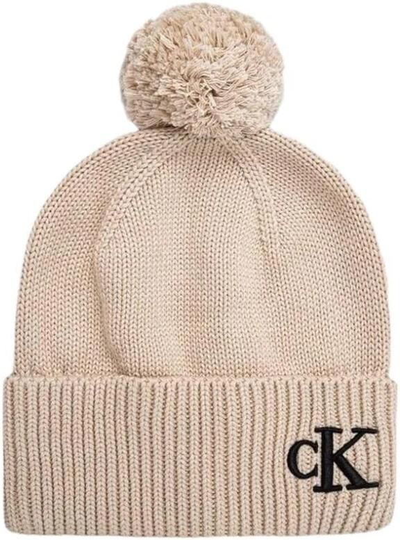 Calvin Klein Gezellig Beige Pom Gebreide Muts Beige Dames - Foto 3