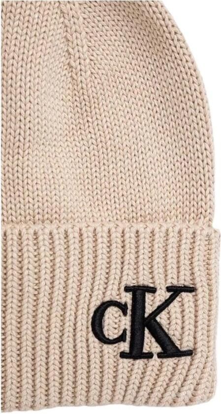 Calvin Klein Gezellig Beige Pom Gebreide Muts Beige Dames