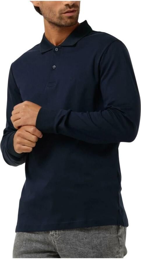 CALVIN KLEIN Heren Polo's & T-shirts Smooth Cotton Slim Ls Polo Donkerblauw - Foto 5