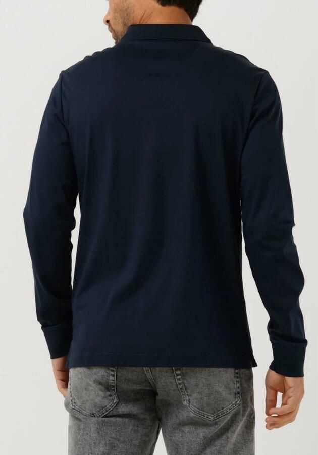 CALVIN KLEIN Heren Polo's & T-shirts Smooth Cotton Slim Ls Polo Donkerblauw - Foto 4