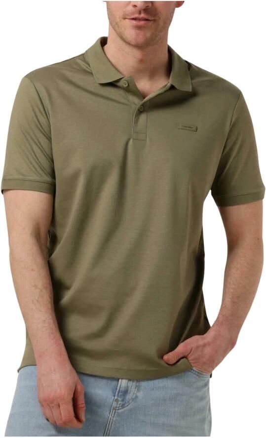 Calvin Klein Glad Katoen Slim Polo T-shirt Green Heren - Foto 5