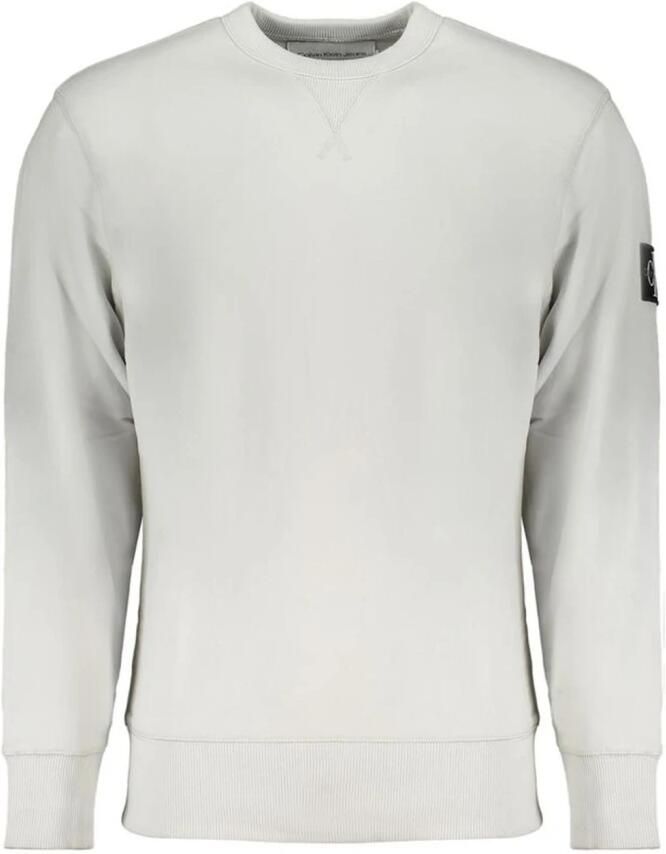 Calvin Klein Grijze Sweatshirt met Lange Mouwen en Contrastdetails Gray Heren