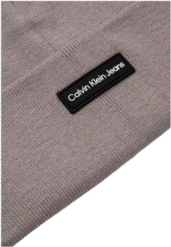 Calvin Klein Grijze Hoeden en Mutsen Herfst Winter Collectie Gray Heren