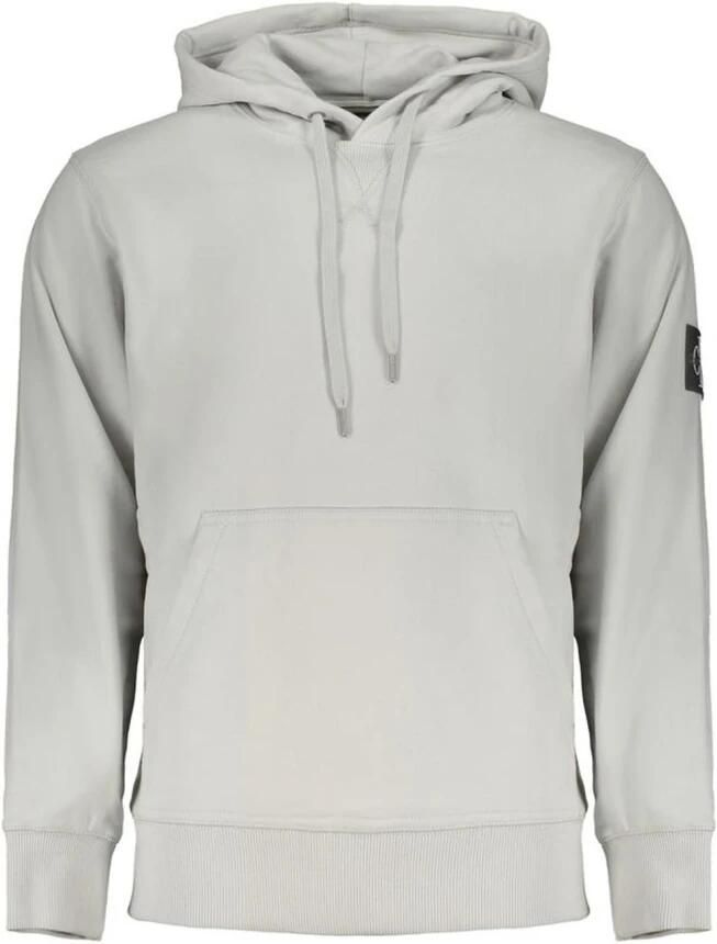 Calvin Klein Grijze Hoodie met Logo van Geborsteld Katoen Gray Heren