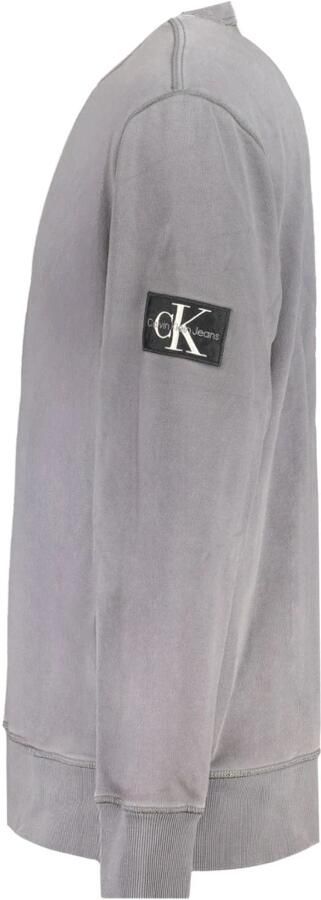 CALVIN KLEIN Heren Truien & Vesten Washed Badge Crew Neck Donkergrijs