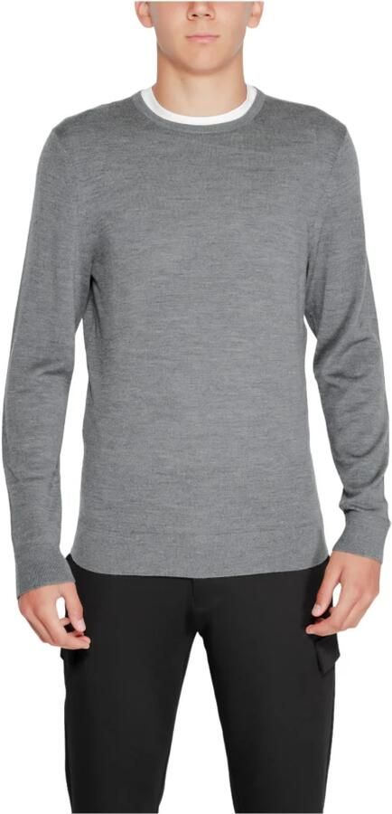CALVIN KLEIN Heren Truien & Vesten Merino Crew Neck Sweater Donkergrijs - Foto 4