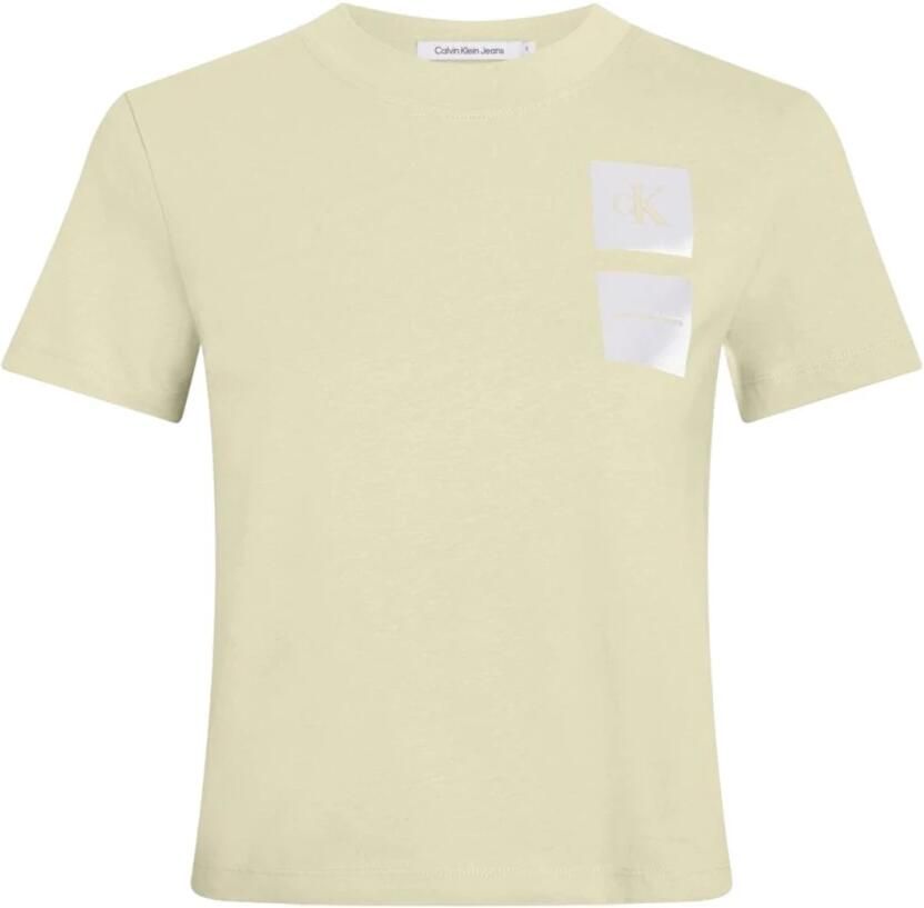 Calvin Klein Groene Satin Boxes T-shirt Green Dames - Foto 3