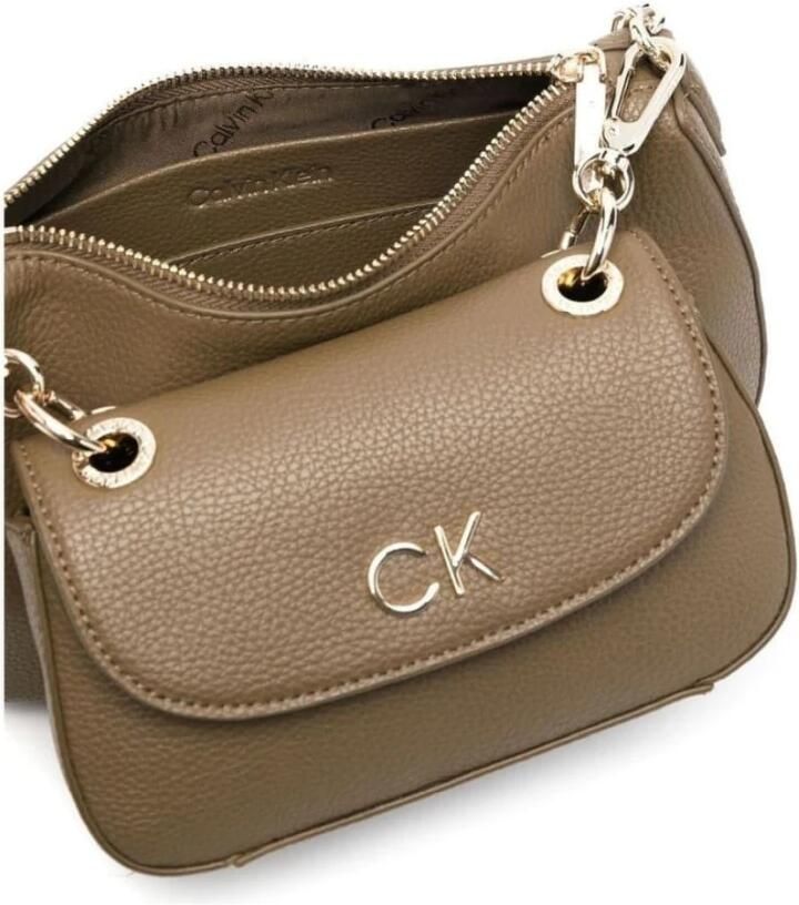 Calvin Klein Groene Schoudertas Stijlvol en Functioneel Green Dames