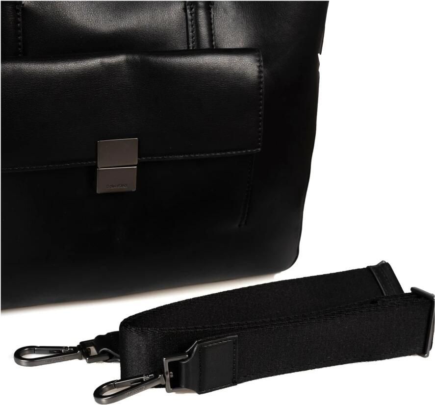 Calvin Klein Zwarte Laptoptas Iconic Hardware Laptop Bag