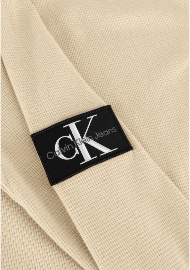 CALVIN KLEIN Heren Truien & Vesten Badge Waffles Ls Tee Khaki
