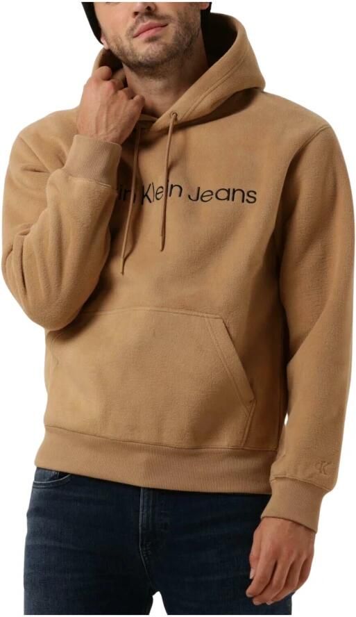 CALVIN KLEIN Heren Truien & Vesten Heavy Double Face Hoodie Camel - Foto 4