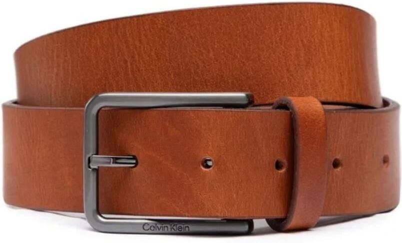 Calvin Klein Heren Leren Riem Warmth Oiled Grain Brown Heren - Foto 3