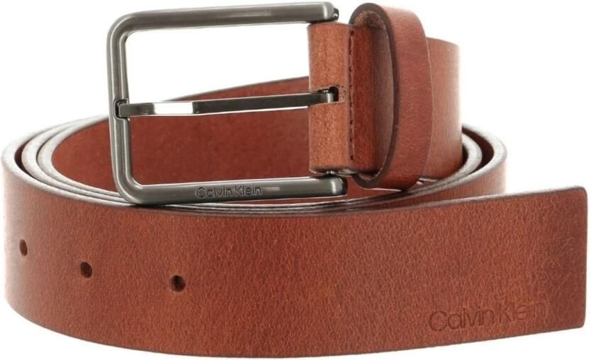 Calvin Klein Heren Leren Riem Warmth Oiled Grain Brown Heren - Foto 2