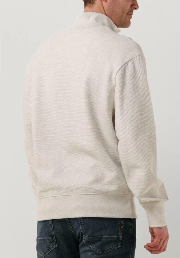 CALVIN KLEIN Heren Truien & Vesten Monologo Waffle Half Zip Hwk Lichtgrijs - Foto 2