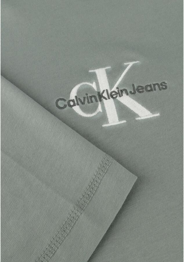 Calvin Klein Jeans Groene Effen Ronde Hals T-Shirt Green Heren
