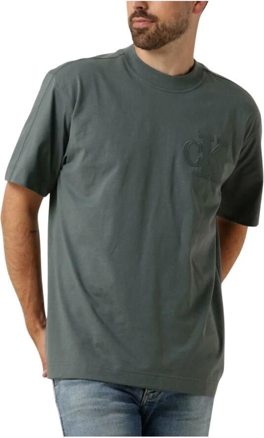 Calvin Klein Jeans Groene korte mouw monogram T-shirt Gray Heren - Foto 6