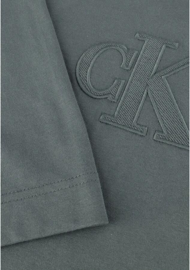 Calvin Klein Jeans Groene korte mouw monogram T-shirt Gray Heren