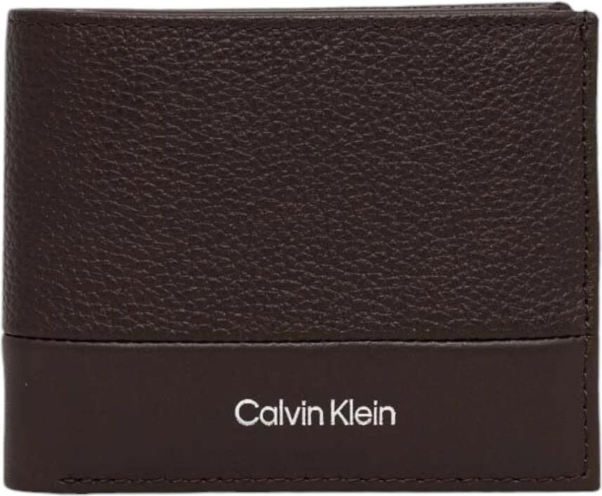 Calvin Klein Heren Portemonnee Herfst Winter Collectie Leer Brown Heren - Foto 4
