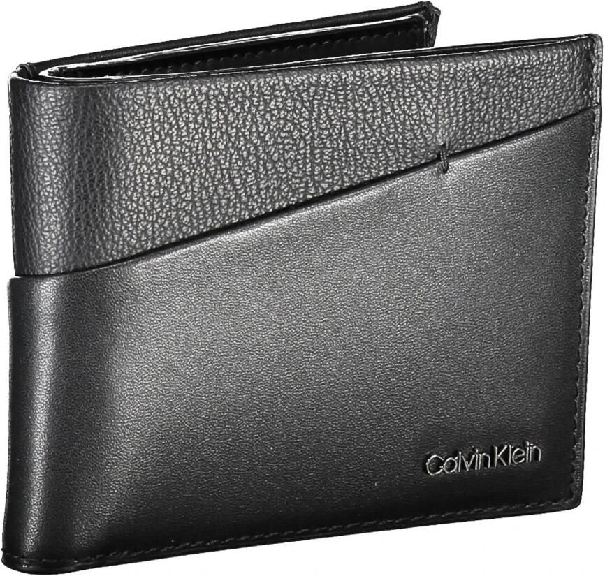 Calvin Klein Heren Portemonnee Zwart Rfid Blokkering Contrast Details Black Heren