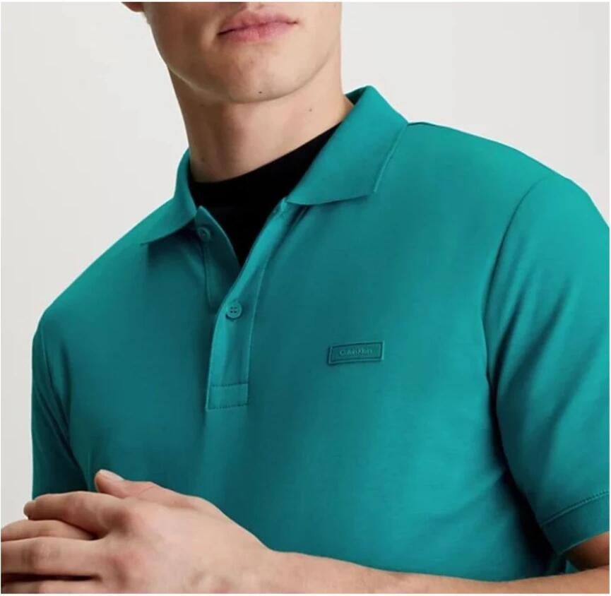 Calvin Klein Heren Slim Fit Polo Green Heren - Foto 2