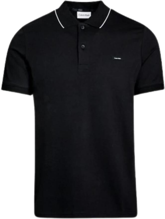Calvin Klein Heren Stretch Pique Polo met Tipping Black Heren - Foto 4