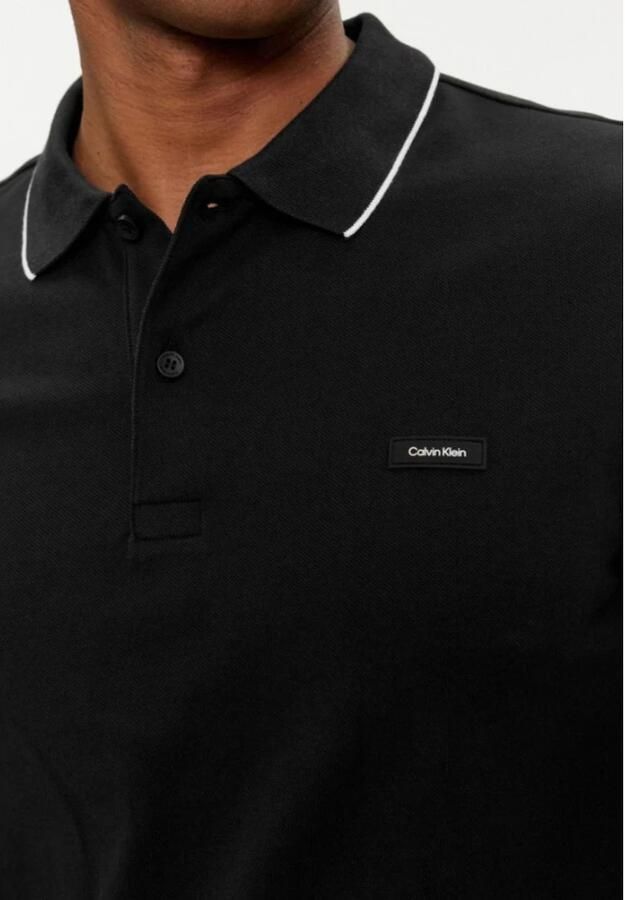 Calvin Klein Heren Stretch Pique Polo met Tipping Black Heren - Foto 2