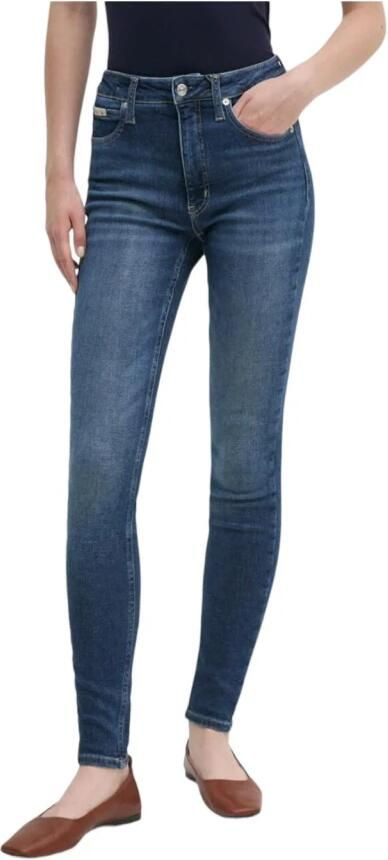 Calvin Klein Jeans High Rise Skinny Jeans in Denim Blue Dames - Foto 3