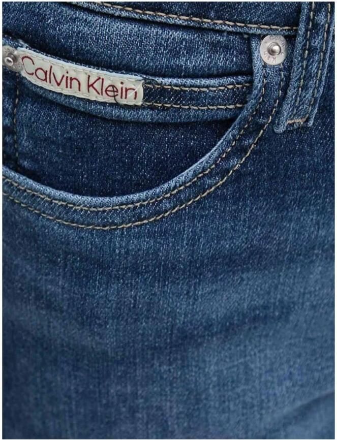 Calvin Klein Jeans High Rise Skinny Jeans in Denim Blue Dames