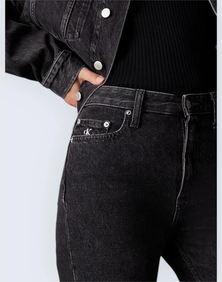 Calvin Klein Hoge Taille Mom Jeans voor vrouwen Black Dames