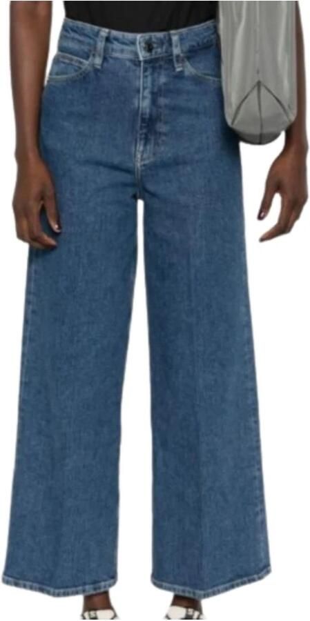 Calvin Klein Hoge taille wijde enkelblauwe jeans Blue Dames - Foto 2