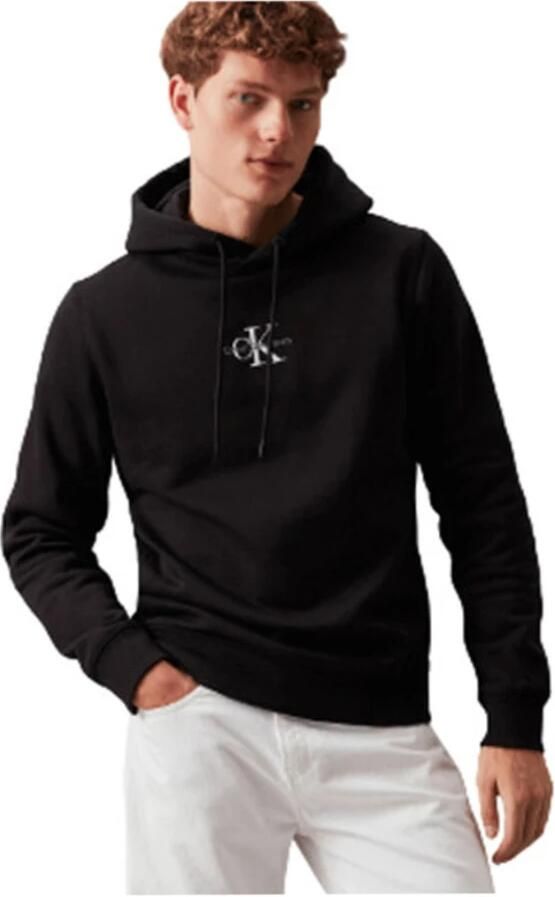 Calvin Klein Blauwe hoodie met geborduurd logo Blue Heren