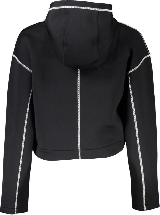 Calvin Klein PW Hoodie 00Gwf3W325 Blijf comfortabel en stijlvol dit herfst winter seizoen met deze Women`s Hoodie. Gemaakt van een mix van polyester PES (92%) en elastan (8%) is deze hoodie perfect voor dagelijks gebruik. Voeg het vandaag nog toe aan je collectie! Black Dames - Foto 2