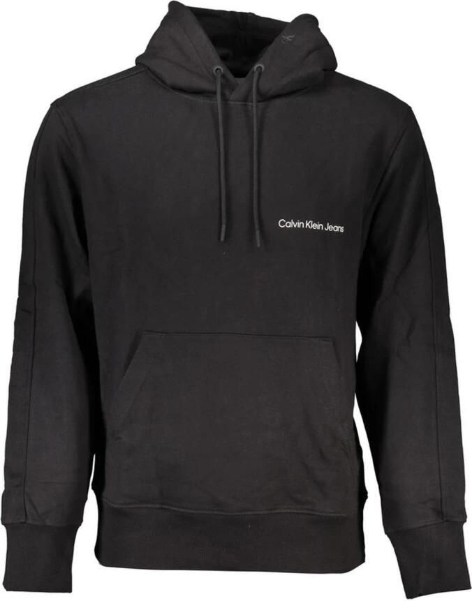 Calvin Klein Jeans Heren Katoenen Hoodie met Capuchon Black Heren