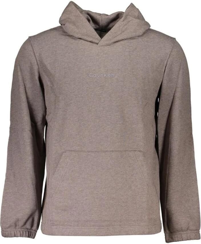 Calvin Klein Hoodie met geborstelde binnenkant Brown Heren