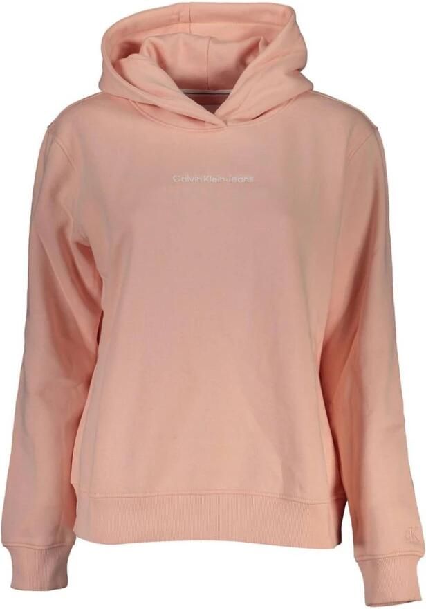 Calvin Klein Roze hoodie met borduursel en logo Pink Dames