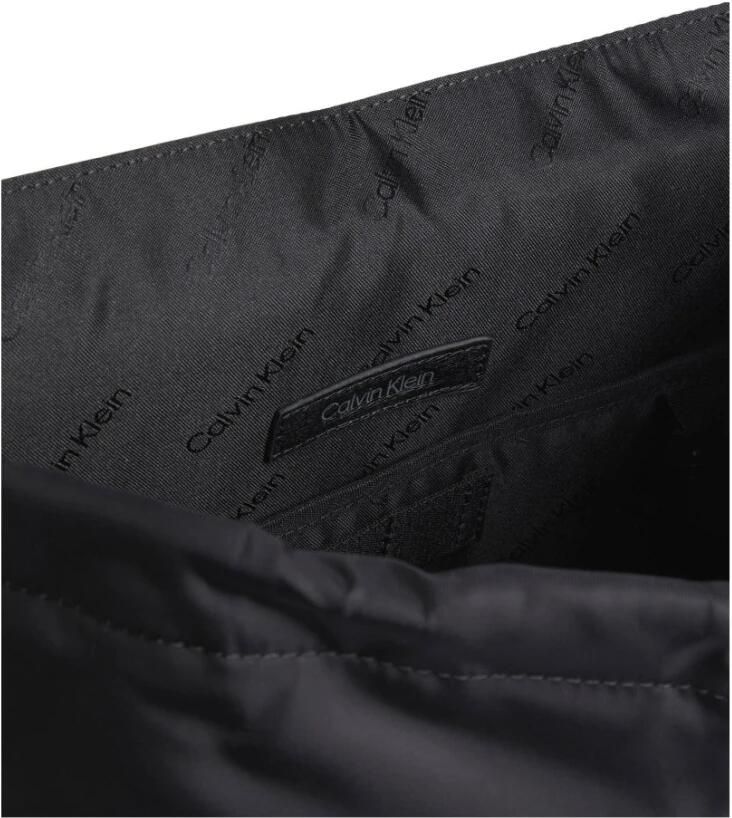 Calvin Klein Iconische Zwarte Flap Rugzak Black Heren