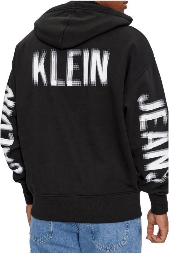Calvin Klein Illusion Logo Hoodie Black Heren - Foto 2