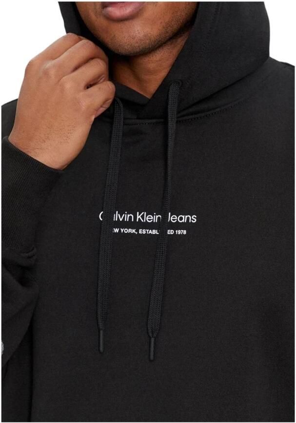 Calvin Klein Illusion Logo Hoodie Black Heren