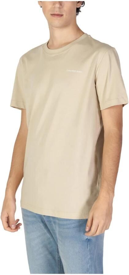 Calvin Klein Jeans Katoenen Heren T-shirt Herfst Winter Collectie Beige Heren - Foto 2