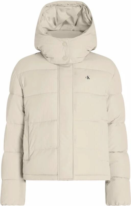 Calvin Klein Jeans Beige Coltrui Zip-Up Jack met Capuchon Beige Dames - Foto 3