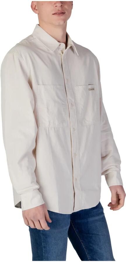 Calvin Klein Jeans Beige Effen Button-Up Shirt Lente Zomer Beige Heren - Foto 5