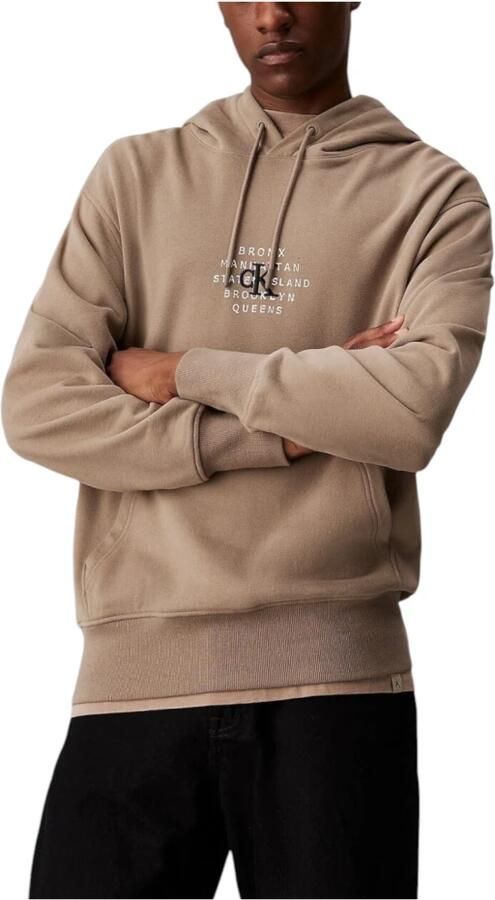 Calvin Klein Jeans Grafische Hoodie Stempelontwerp Beige Heren - Foto 2