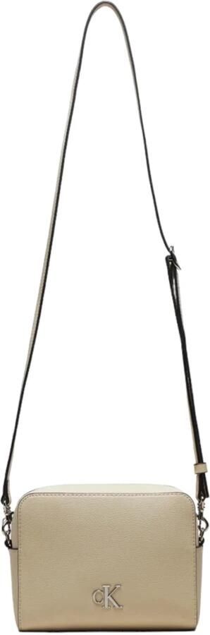 Calvin Klein Jeans Beige Schoudertas met rits van polyurethaan Beige Dames - Foto 5