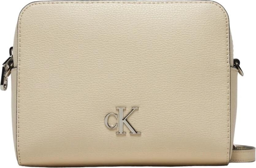 Calvin Klein Jeans Beige Schoudertas met rits van polyurethaan Beige Dames - Foto 4