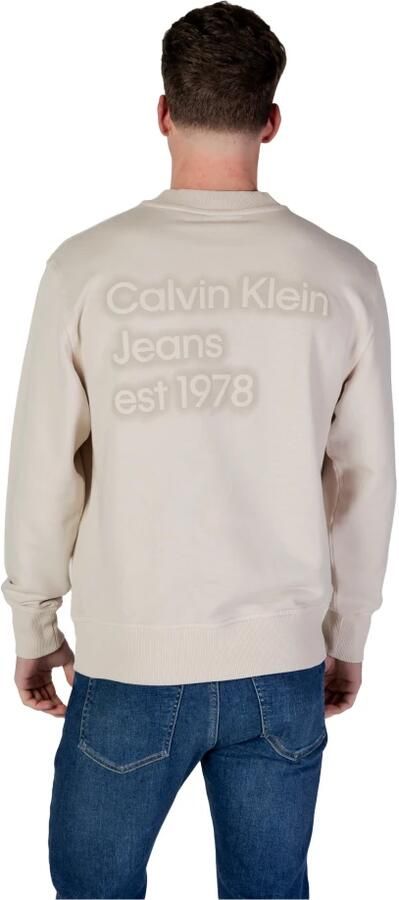 Calvin Klein Jeans Beige Sweatshirt Lange Mouwen Ronde Hals Beige Heren - Foto 2