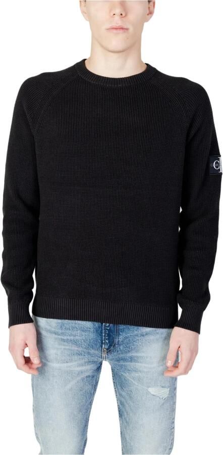 Calvin Klein Zwarte Trui Urban Elegantie Minimalistische Stijl Black Heren - Foto 6