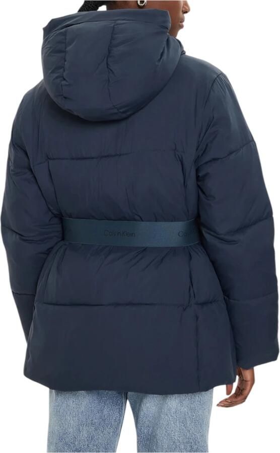 Calvin Klein Jeans Blauwe Coltrui Hoodie met Zakken Blue Dames