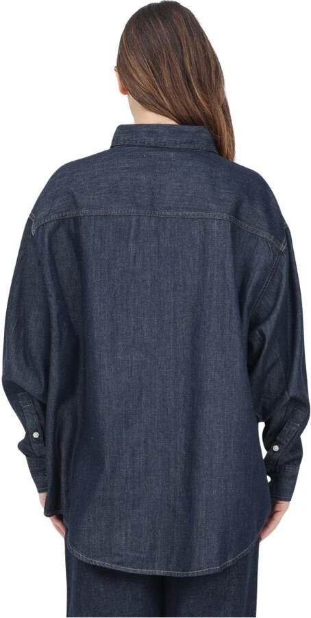 Calvin Klein Jeans Blauwe Denim Overhemd Casual Stijl Blue Dames - Foto 3