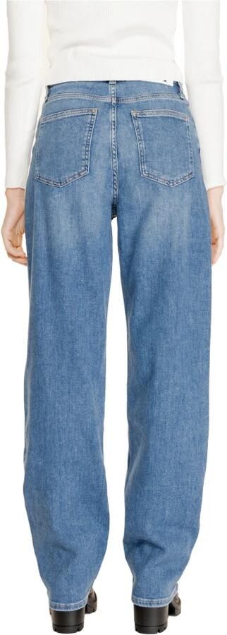 Calvin Klein Jeans Blauwe Effen Rits Jeans Vrouwen Herfst Winter Blue Dames - Foto 5